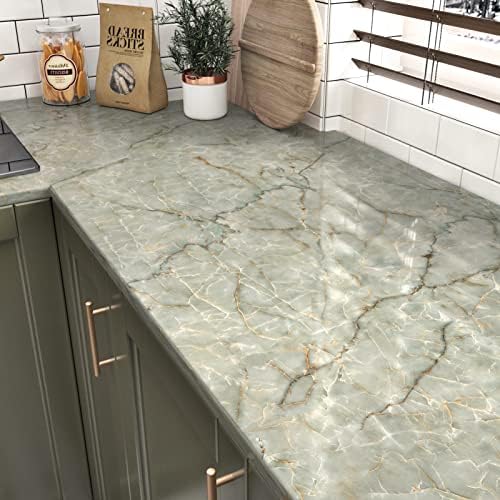 Marble Contact Paper for Countertops Waterproof Marble Wallpaper Peel and Stick - Image 2