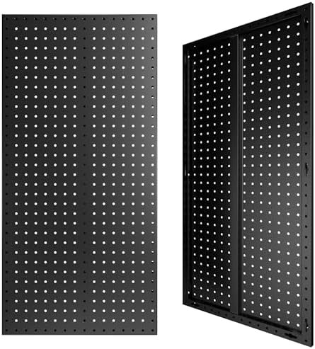 Metal Peg board Panels, 16 * 33 * 2 Pcs by Amoowis