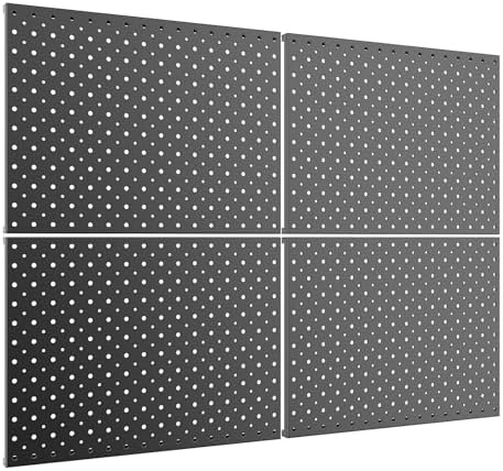 TORACK 4 PCS 12"x16" Metal Pegboard Panels by TORACK