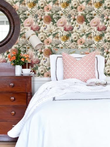 Orainege Vintage Floral Peel and Stick Wallpaper Self Adhesive Wallpaper - Image 2