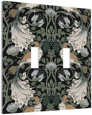 Decorative Switch Plates William Morris Vintage Floral Plants And Birds 2 Gang - Image 2