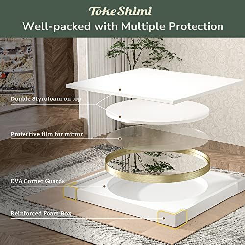 TokeShimi Round Gold Mirror 36 Inch Round Bathroom Mirror - Image 6