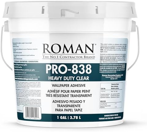 Roman Heavy Duty Clear Wallpaper Adhesive, Non-staining by ROMANProducts