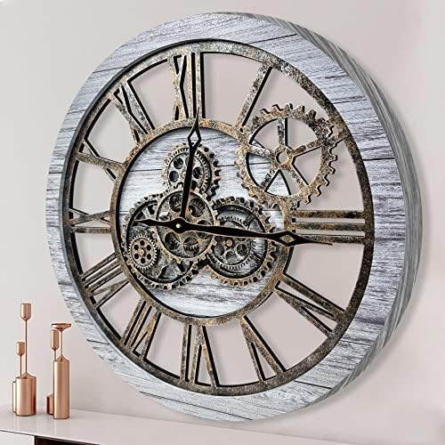 The B-Style Large Wall Clock 24 inch Moving Gear Wall Clock Oversized Vintage by TheB-StyleTB