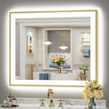 30x36 Gold LED Bathroom Mirror by Awandee