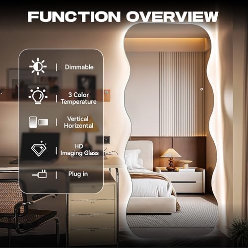 Hasipu 94"x39" Wavy Full Length Mirror - Image 2