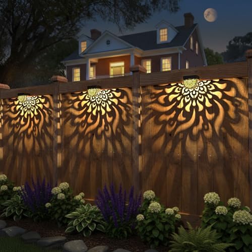 6 Pack Solar Fence Lights Wall lihgts Outdoor Decorations Solar Powered Step - Image 5