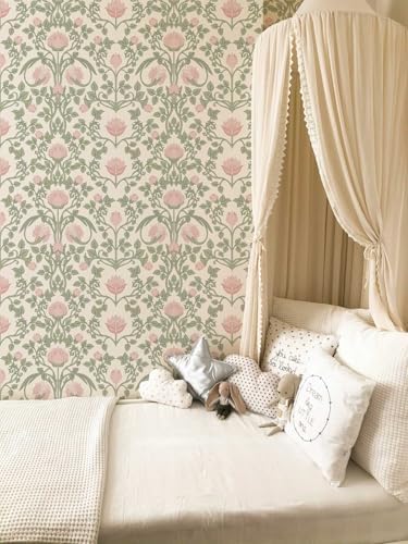 YXTII Floral Wallpaper Peel and Stick 236.2" × 17.3" - Image 4