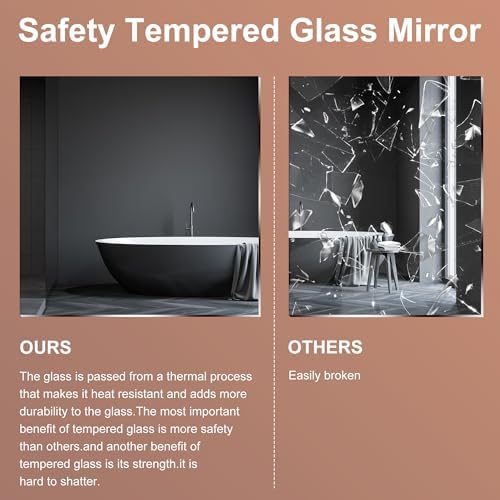 White Round Mirror 24 Inch, Circle Bathroom Vanity Mirror - Image 6