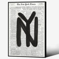 Black and White Newspaper Wall Art Vintage New York City Poster Trendy by Unknown