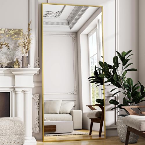 VooBang Full Length Mirror, Aluminum Alloy Frame Full Body Mirror, Standing by VooBang