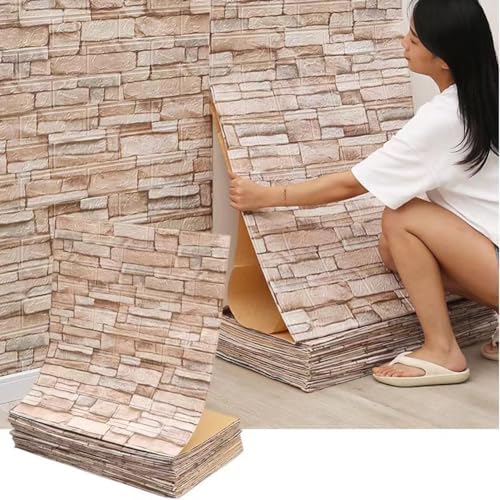 Queenbox 27.6x393.7 in Faux Brick Peel and Stick Foam Soft Waterproof Wall Panel - Image 2