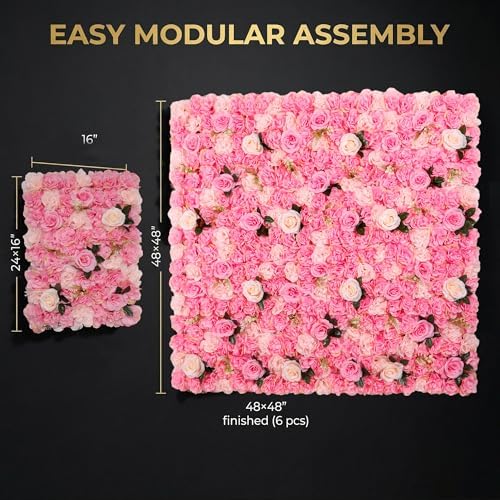 Flower Wall Backdrop 6 Panels 16×24 Inch - Image 7