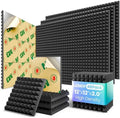 Acoustic Panels 48 pack Self-Adhesive 2"X12"X12" Quickly-Expand Foam by LEIYER
