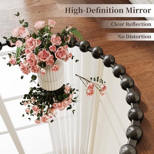 24 Inch Black Round Mirror, Circle Wall Mirror Vanity - Image 3