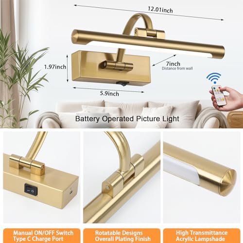 Tassuowell Rechargeable Picture Light - Image 2