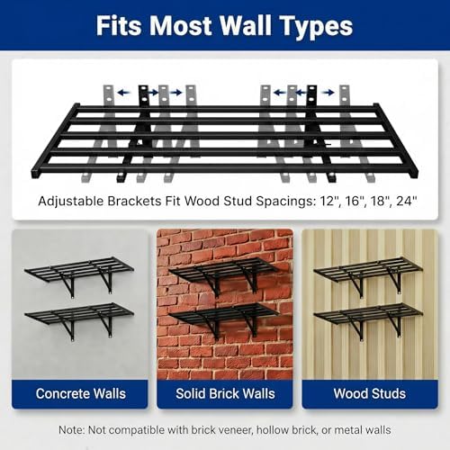 FLEXIMOUNTS 2-Pack 2x4ft Garage Wall Shelving, 8 Hooks, Heavy Duty - Image 5