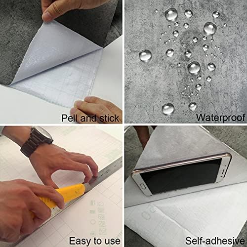 Gray Concrete Contact Paper Matte Thick Textured Grey Cement Wallpaper Peel - Image 6