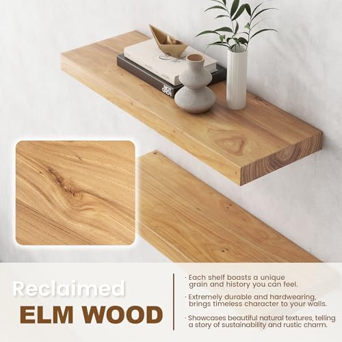 Venusmiles Elm Floating Shelves - Image 4