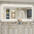 77x36 Gold LED Bathroom Mirror by Awandee