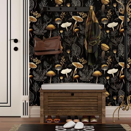 Laatse Dark Mushroom Wallpaper Peel and Stick 17.5" x 118" - Image 2