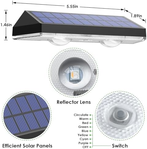 Solar Fence Lights Outdoor - Image 3