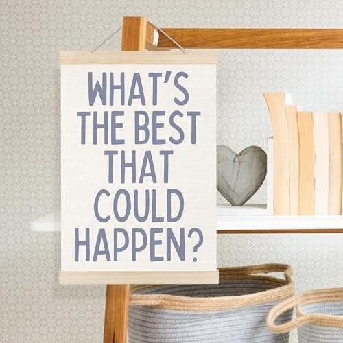 Welshower Boho Motivational Positive Poster Hanger Frame, What's the Best That - Image 3