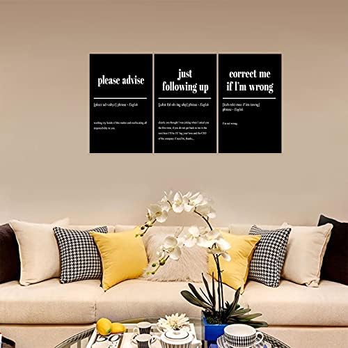 3 Piece Inspirational Canvas Wall Art, Quotes Please Advise - Image 3