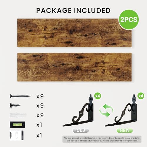 RICHFOCUS Floating Shelves for Wall Decor, 31.5W x 8D Shelves Set of 2 - Image 5