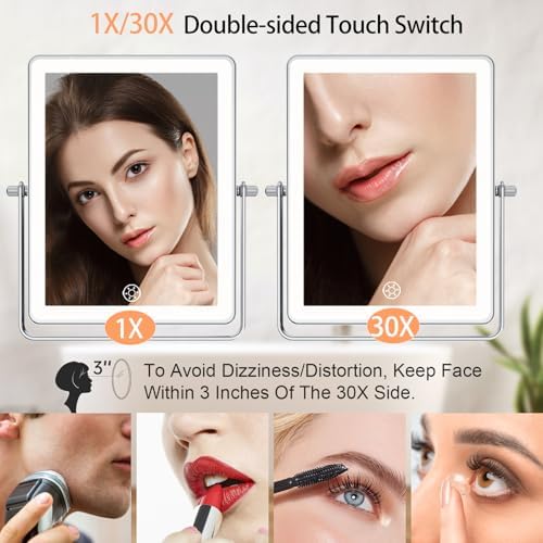 FASCINATE 8.7" 5000mAh Rechargeable Wall Mounted Makeup Mirror - Image 4