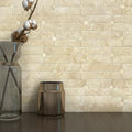 Stone Kitchen Wall Tiles Peel Stick Backsplash Beige Gold 10pcs by MOFIT