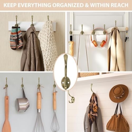 Homanu 14 Pack Coat Hooks Wall Mounted - Image 2
