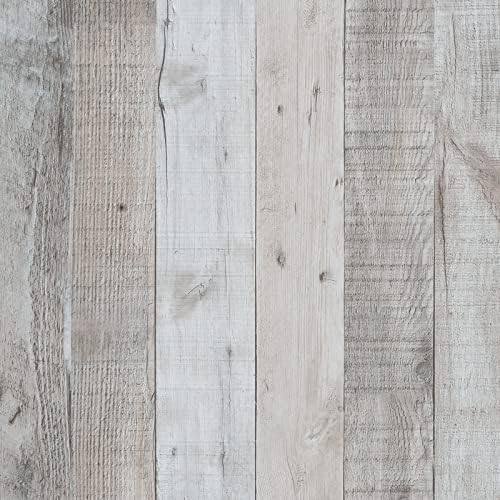 Wenmer Grey Wood Shiplap Peel and Stick Wallpaper by WENMER