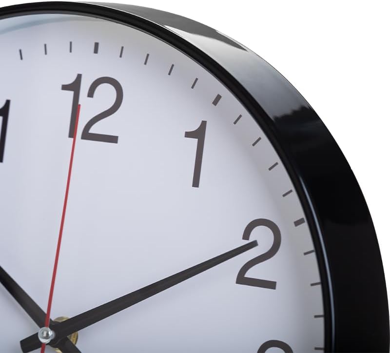 NUOVO 10 Inch Round Wall Clock Silent & Non-Ticking Simple Wall Clock Operated - Image 3