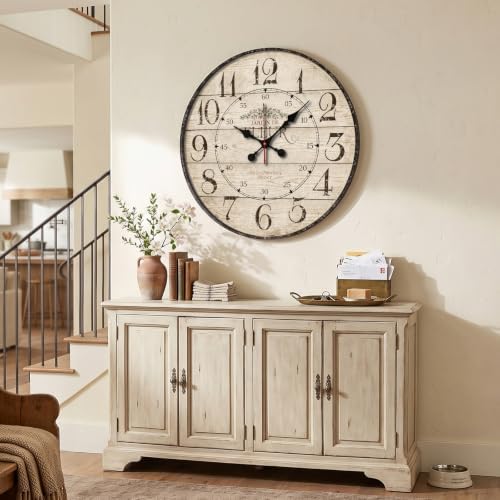 30 Inch Large Farmhouse Wall Clock, Vintage French Country Decor - Image 3