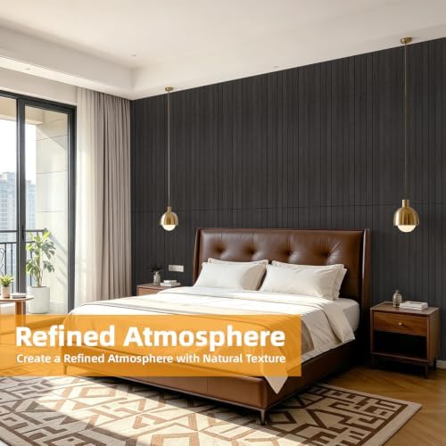 WOWSTAR 6-Pack Peel and Stick PVC Wood Slat Wall Panel，Thickened Wood Grain - Image 4