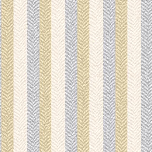 Stripes Textured Peel and Stick Wallpaper 17.3"x400" Beige Yellow Blue - Image 2