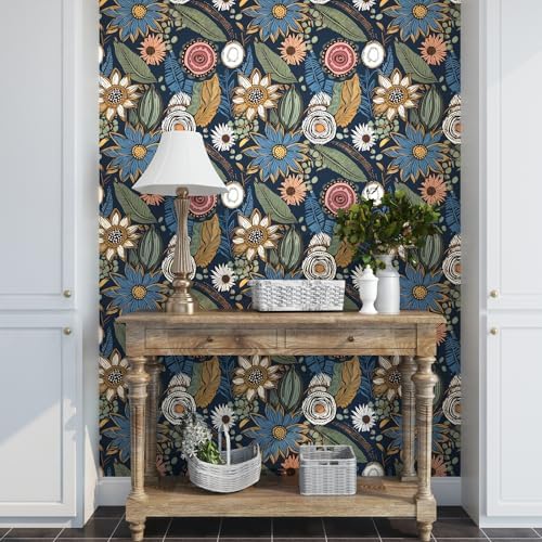 Laatse Boho Wallpaper Peel and Stick 17.5"x78.7" - Image 6