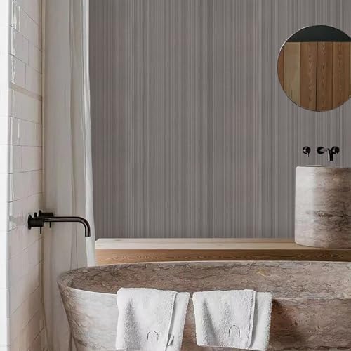 Grasscloth Peel and Stick Wallpaper, A Set of 15.7"x1181" Brown Self-Adhesive - Image 4