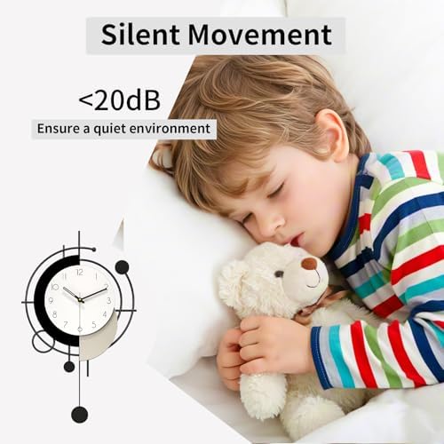 Large Wall Clock for Living Room Decor Modern Decorative Black Wood Wall Clock - Image 6