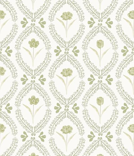 Orainege Peel and Stick Wallpaper Floral Vintage Stick on Wall Paper by Orainege