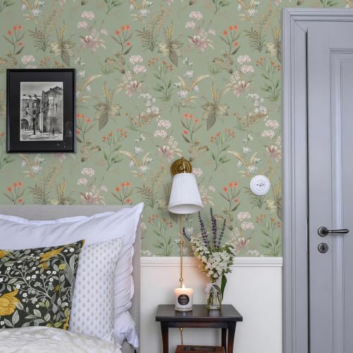 Simon&Siff Vintage Floral Peel and Stick Wallpaper 480"x17.3" - Image 4