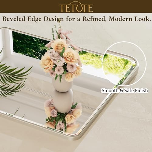 TETOTE Brushed Nickel Vanity Mirror - Image 3