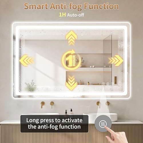 BEAUTYPEAK 30"x50" LED Bathroom Mirror - Image 6