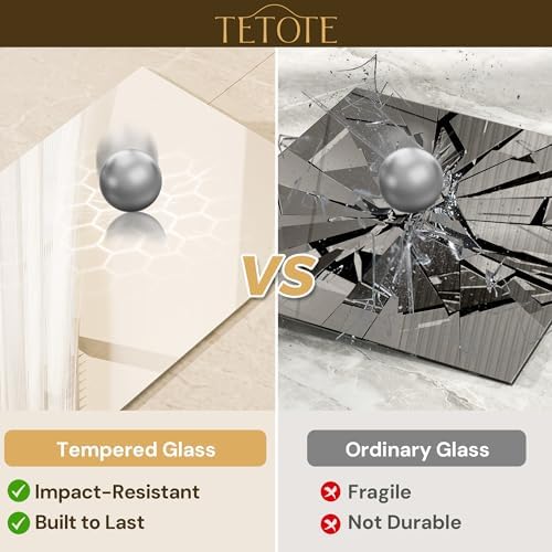 TETOTE Frameless Mirror 20" x 30" Bathroom Mirrors - Image 4