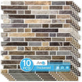 Art3d Linear Tile Peel and Stick Backsplash, Vintage Sandstone by Art3d