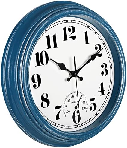 JENLYSTIME 12 Inch Indoor/Outdoor Retro Waterproof Wall Clock - Image 3