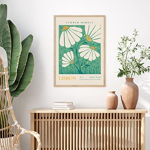 AnyDesign 9 Pcs Flower Market Decoration Matisse Wall Art Prints Floral Art - Image 4