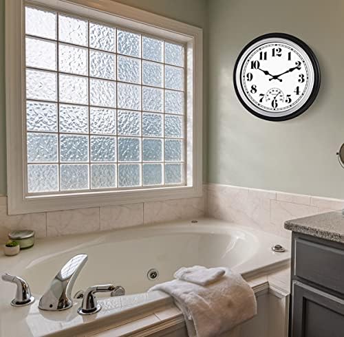45MinST 12 Inch Indoor/Outdoor Retro Round Waterproof Wall Clock - Image 6