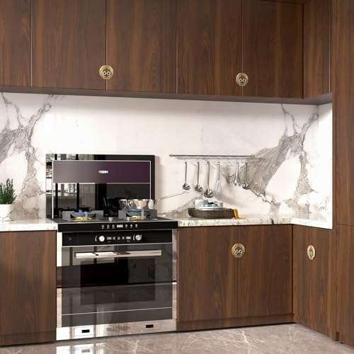 BOMENG Walnut Wood Contact Paper 32x354 inch Dark Brown Wood Wallpaper Peel and - Image 3